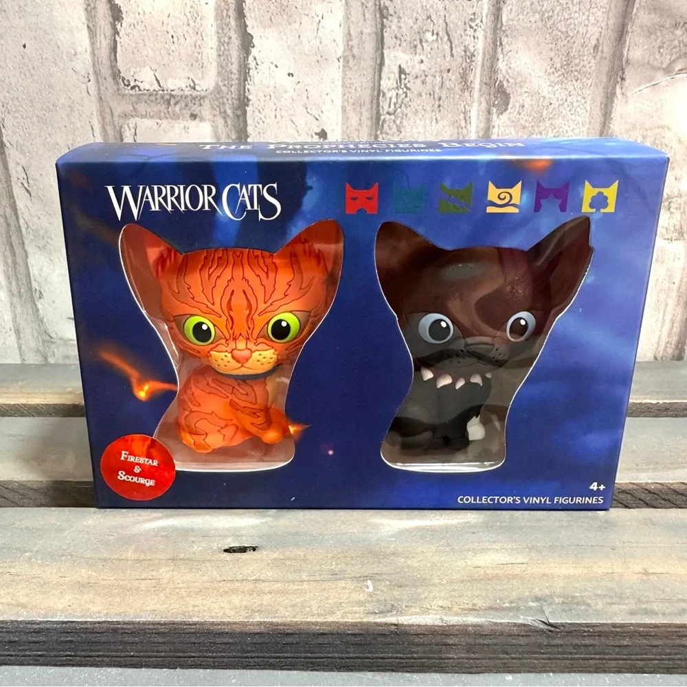 NEW Warrior Cats The Prophecies Begin Collector Mini Figures Firestar & Scourge